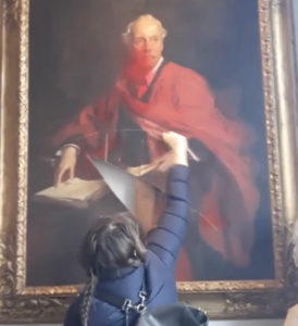 Pro-Palestinian protester damages Lord Balfour portrait at University of Cambridge